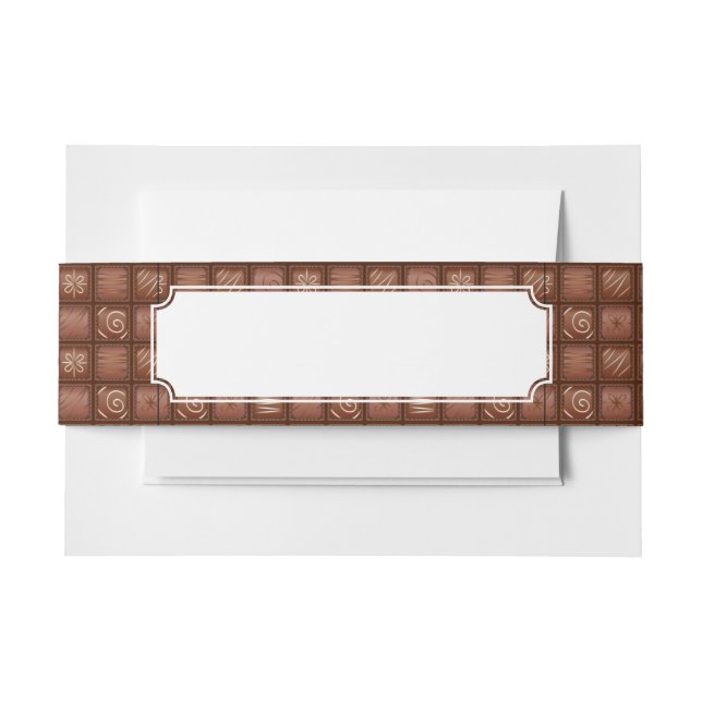 Cintas Para Invitaciones Modelo del chocolate (Anverso Ejemplo)