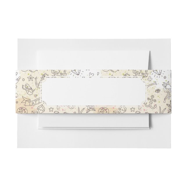 Cintas Para Invitaciones Modelo del concepto del tatuaje (Anverso Ejemplo)