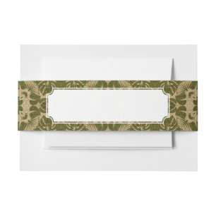 Cintas Para Invitaciones Modelo del damasco del vintage del arte