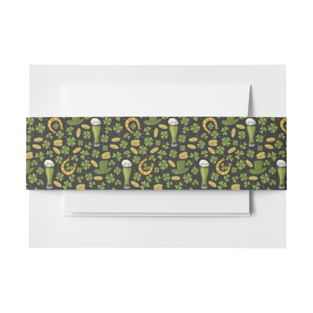 Cintas Para Invitaciones Modelo del día de St Patrick (Anverso Ejemplo)