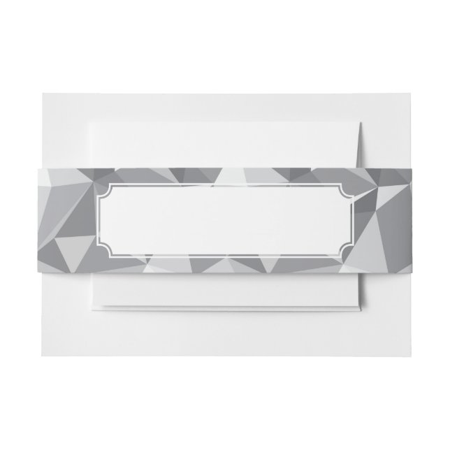 Cintas Para Invitaciones Modelo del diamante - polígono abstracto (Anverso Ejemplo)