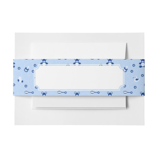 Cintas Para Invitaciones Modelo del edredón del bebé (Anverso Ejemplo)