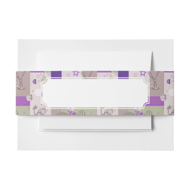 Cintas Para Invitaciones Modelo del edredón del bebé (Anverso Ejemplo)