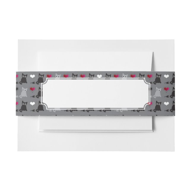 Cintas Para Invitaciones modelo del gatito y de los ratones (Anverso Ejemplo)