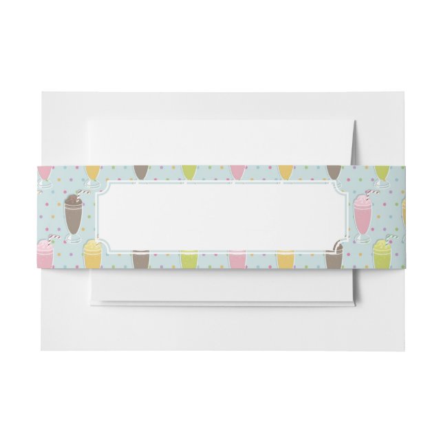 Cintas Para Invitaciones Modelo del Milkshake (Anverso Ejemplo)