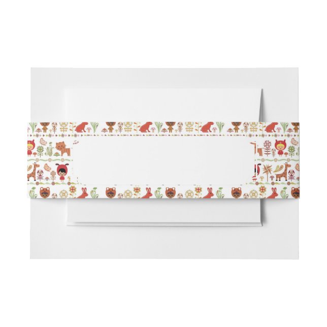 Cintas Para Invitaciones Modelo del niño y de los animales (Anverso Ejemplo)