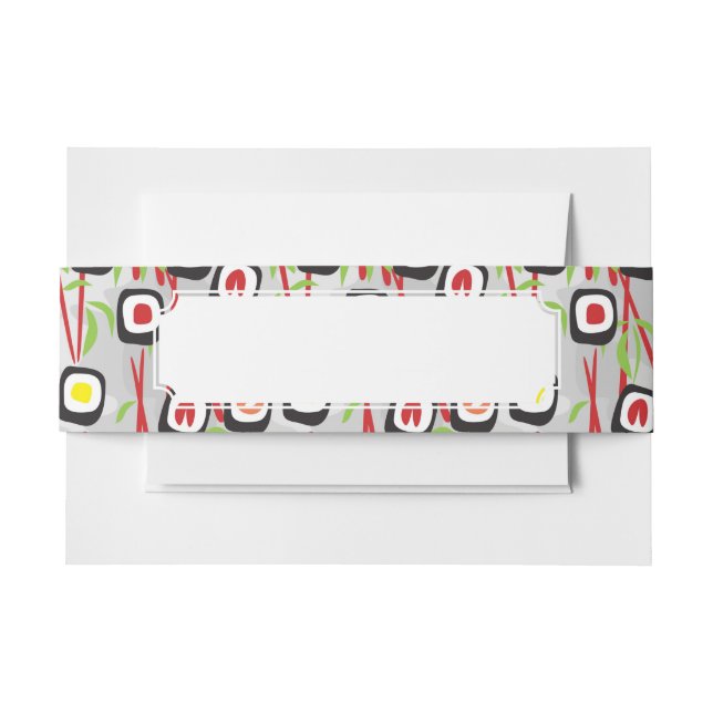 Cintas Para Invitaciones Modelo del sushi (Anverso Ejemplo)