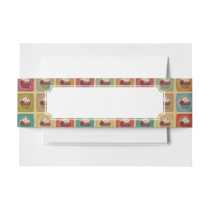 Cintas Para Invitaciones Modelo del vintage hecho de magdalenas