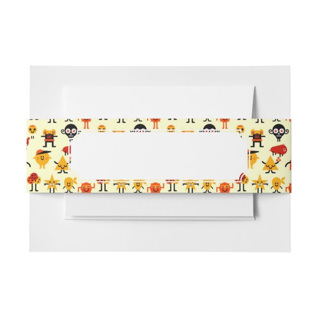 Cintas Para Invitaciones Modelo divertido de los monstruos (Anverso Ejemplo)