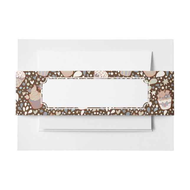 Cintas Para Invitaciones Modelo dulce hecho de magdalenas sabrosas (Anverso Ejemplo)