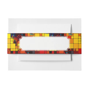 Cintas Para Invitaciones Modelo geométrico del arco iris vibrante abstract