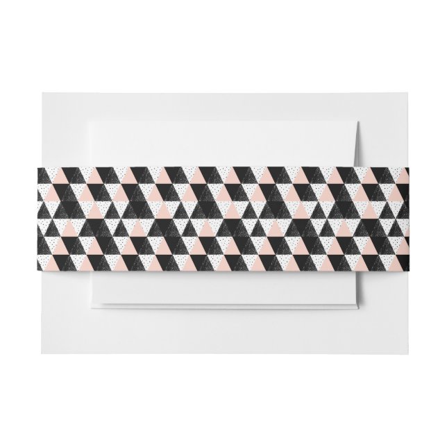 Cintas Para Invitaciones Modelo geométrico dibujado mano del triángulo (Anverso Ejemplo)