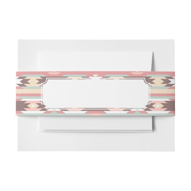 Cintas Para Invitaciones Modelo geométrico en el estilo azteca 2 (Anverso Ejemplo)