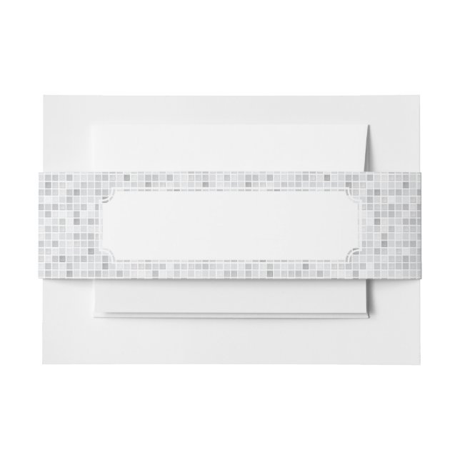 Cintas Para Invitaciones Modelo gris de las tejas (Anverso Ejemplo)