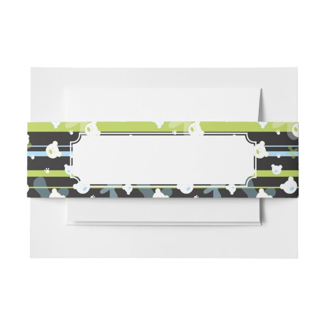 Cintas Para Invitaciones Modelo lindo con pocos osos (Anverso Ejemplo)