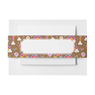 Cintas Para Invitaciones modelo lindo de los arco iris
