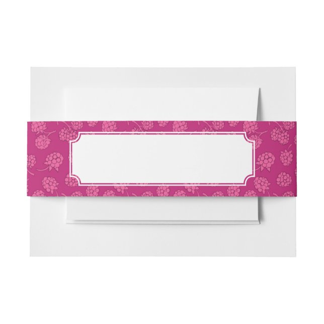 Cintas Para Invitaciones Modelo magenta de la baya (Anverso Ejemplo)