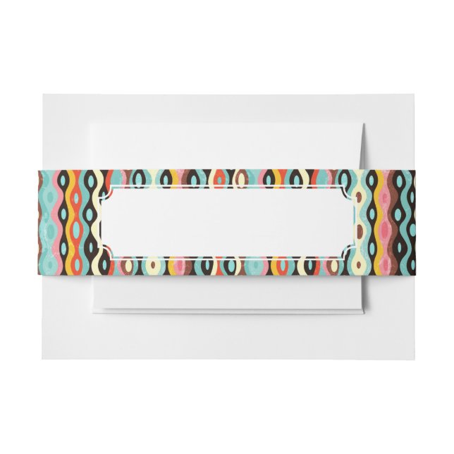 Cintas Para Invitaciones Modelo multicolor abstracto (Anverso Ejemplo)