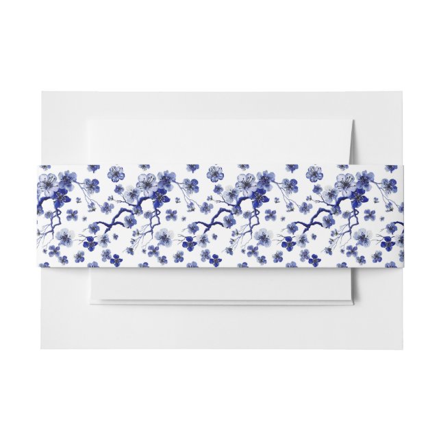 Cintas Para Invitaciones Modelo oriental de la rama de Sakura (Anverso Ejemplo)