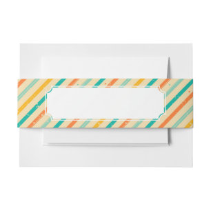 Cintas Para Invitaciones Modelo rayado del grunge retro
