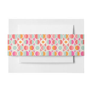 Cintas Para Invitaciones Modelo retro del círculo de las rosas fuertes