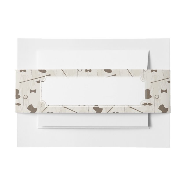 Cintas Para Invitaciones Modelo retro para el hombre 2 (Anverso Ejemplo)