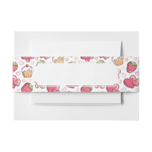 Cintas Para Invitaciones modelo romántico de la comida