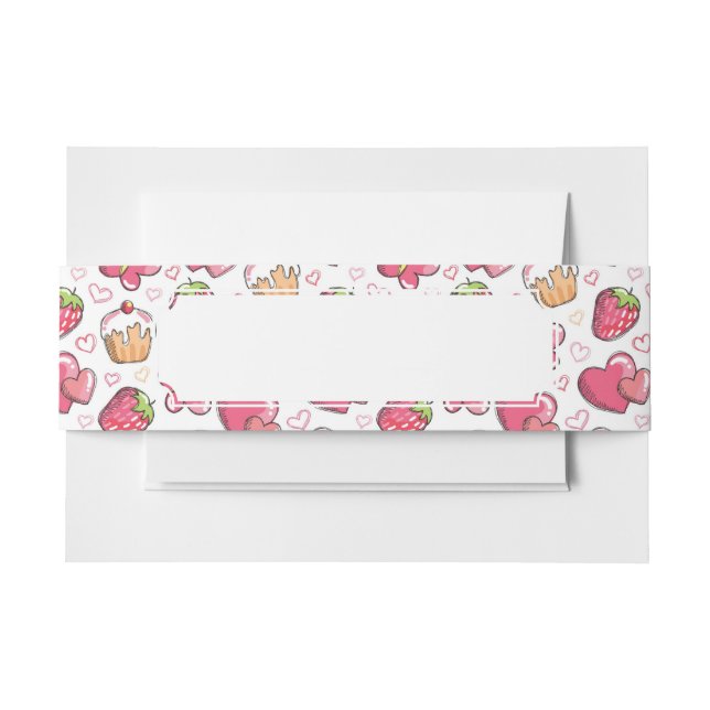 Cintas Para Invitaciones modelo romántico de la comida (Anverso Ejemplo)