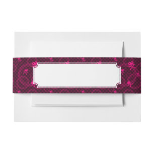 Cintas Para Invitaciones Modelo rosado de Emo con los círculos