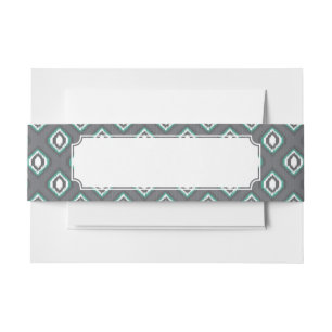 Cintas Para Invitaciones Modelo tribal del ikat retro geométrico