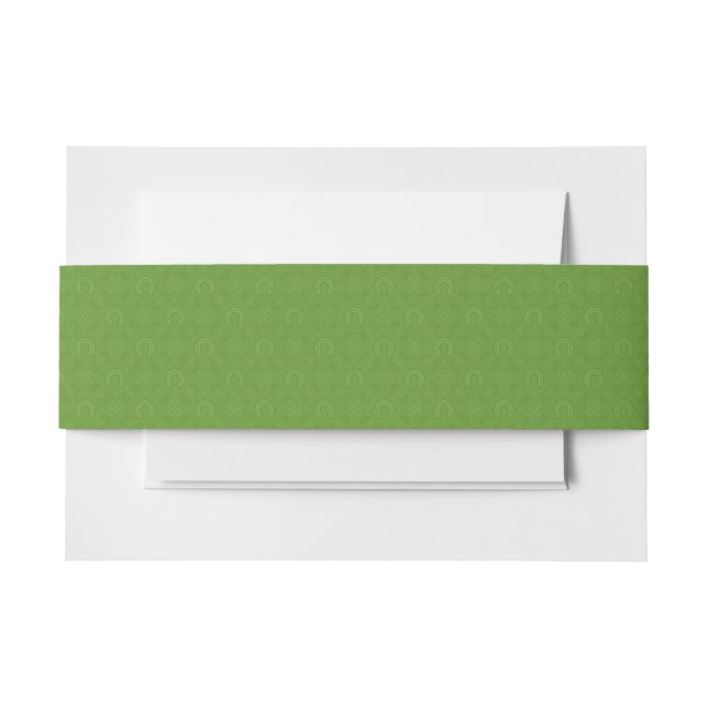 Cintas Para Invitaciones Modelo verde afortunado de los iconos (Anverso Ejemplo)