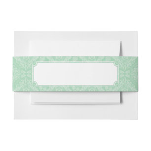 Cintas Para Invitaciones Modelo verde del damasco