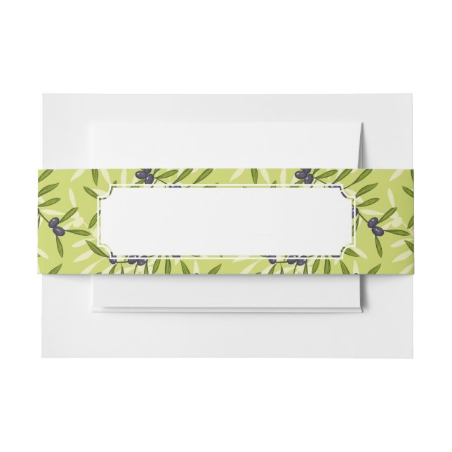 Cintas Para Invitaciones Modelo verde oliva (Anverso Ejemplo)
