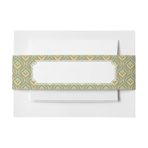 Cintas Para Invitaciones Modelo verde y amarillo del vintage retro