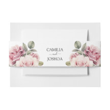 Modern Chic Elegant Romantic Pink Rose Wedding