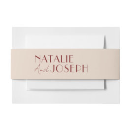 Cintas Para Invitaciones Modern Deep Red Unique Fancy Wedding