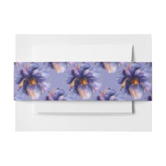 Cintas Para Invitaciones Modern Minimalist Gold and Purple Wedding 