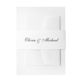 Cintas Para Invitaciones Modern Name Script Wedding