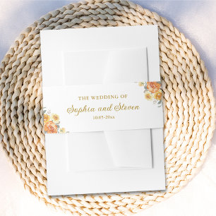 Cintas Para Invitaciones Modern spring wedding with orange Flowers