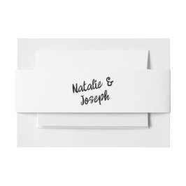 Cintas Para Invitaciones Moderna Mano Escrita Retro Negrita Boda Único