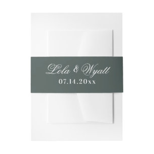 Cintas Para Invitaciones Moderna y elegante boda verde elegante