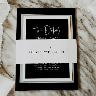 Cintas Para Invitaciones Moderna y Minimalista   BODA
