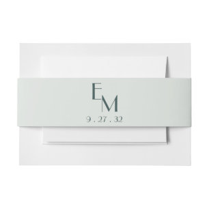 Cintas Para Invitaciones Moderno Abstracto Aquarela Verde Salvia Musgo