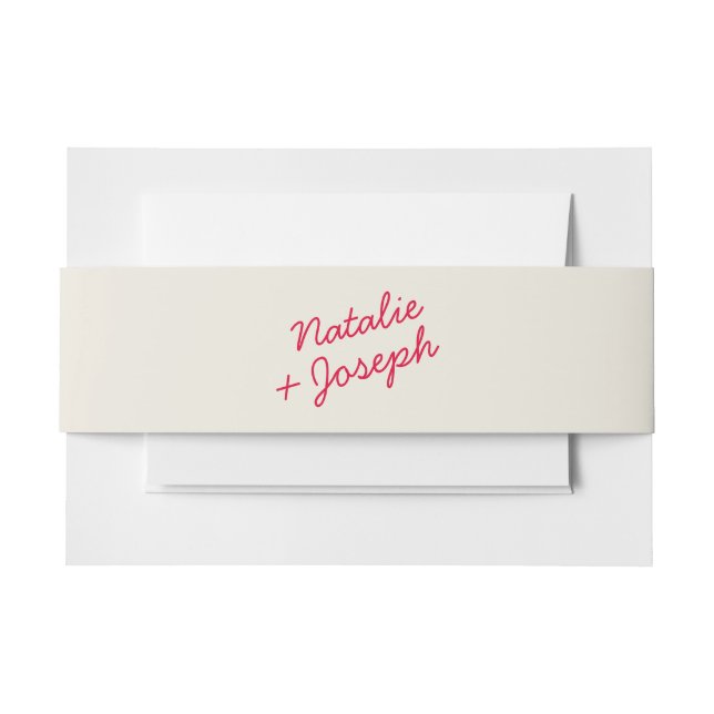 Cintas Para Invitaciones Moderno Boda brillante retro colorido (Anverso Ejemplo)