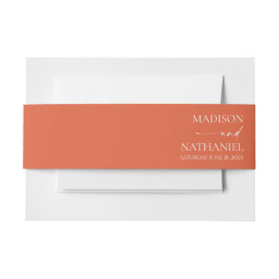 Cintas Para Invitaciones Moderno Boda elegante Minimalista Verona Sunset