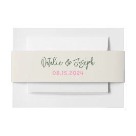 Cintas Para Invitaciones Moderno Boda Retro De Diversión Whimsical Escrito
