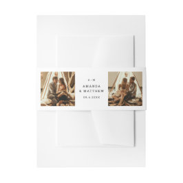 Cintas Para Invitaciones Moderno collage fotográfico de boda minimalista si