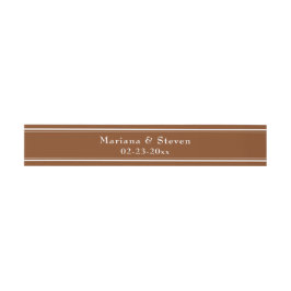 Cintas Para Invitaciones Moderno Minimalista Marrón con Borde