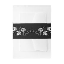 Moderno Rosa gótico Swirls Boda negro y blanco