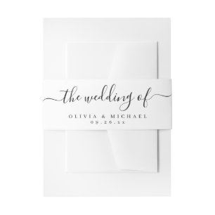 Cintas Para Invitaciones Moderno y elegante boda de guiones